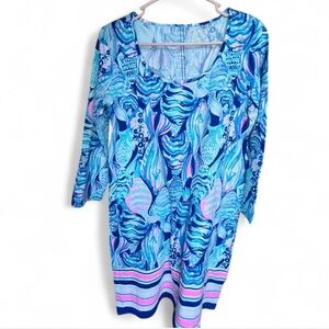 Lilly Pulitzer Beacon Dress in Scale Up Seashell Medium